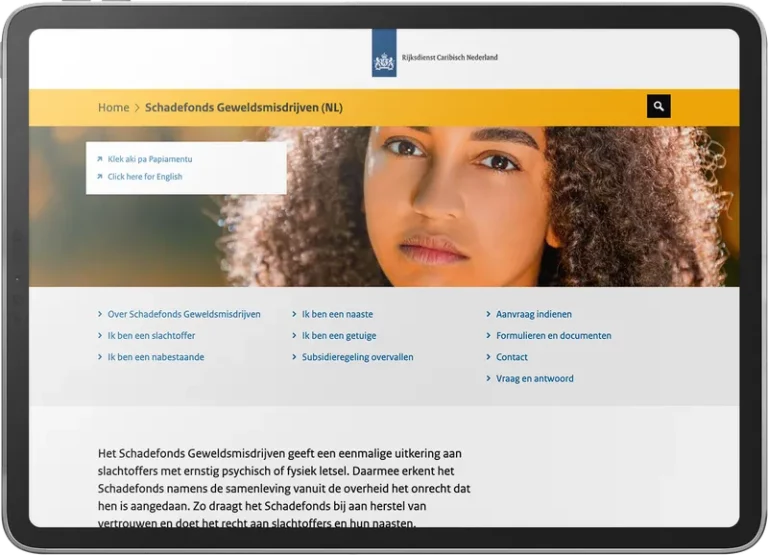 ipad met website rijksoverheid