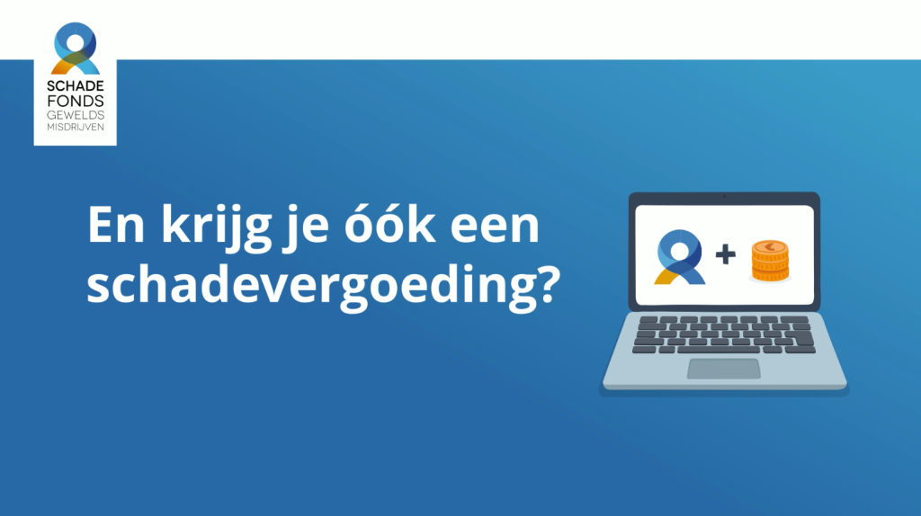 Fragment van video die uitleg geeft wat er gebeurt met je tegemoetkoming als je ook een schadevergoeding krijgt van de dader of verzekering.